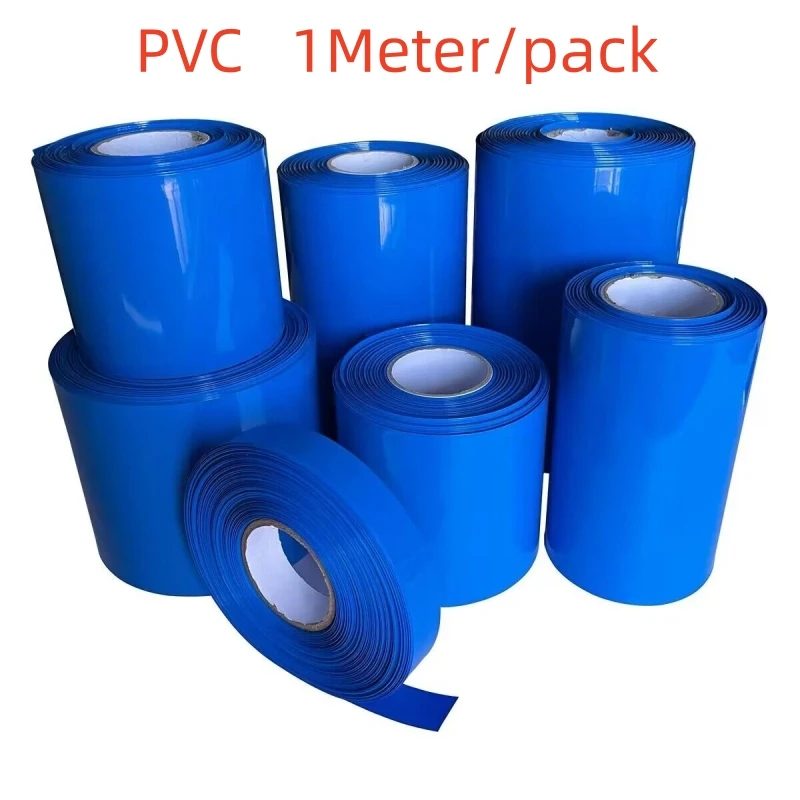 1Meter PVC mit 18650 Akkus Kabel hülse Multi-Size-Schrumpf schlauch blau schrumpf isolierter Schrumpf schlauch für die Produktion