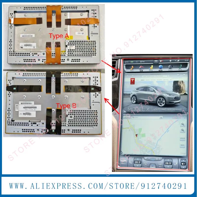 G170J1-LE1 Original 17-Zoll-LCD mit Touchscreen mit PCB für Tesla Model S Modell X 12-17 Zentralsteuerung LCD G170J1 LE1