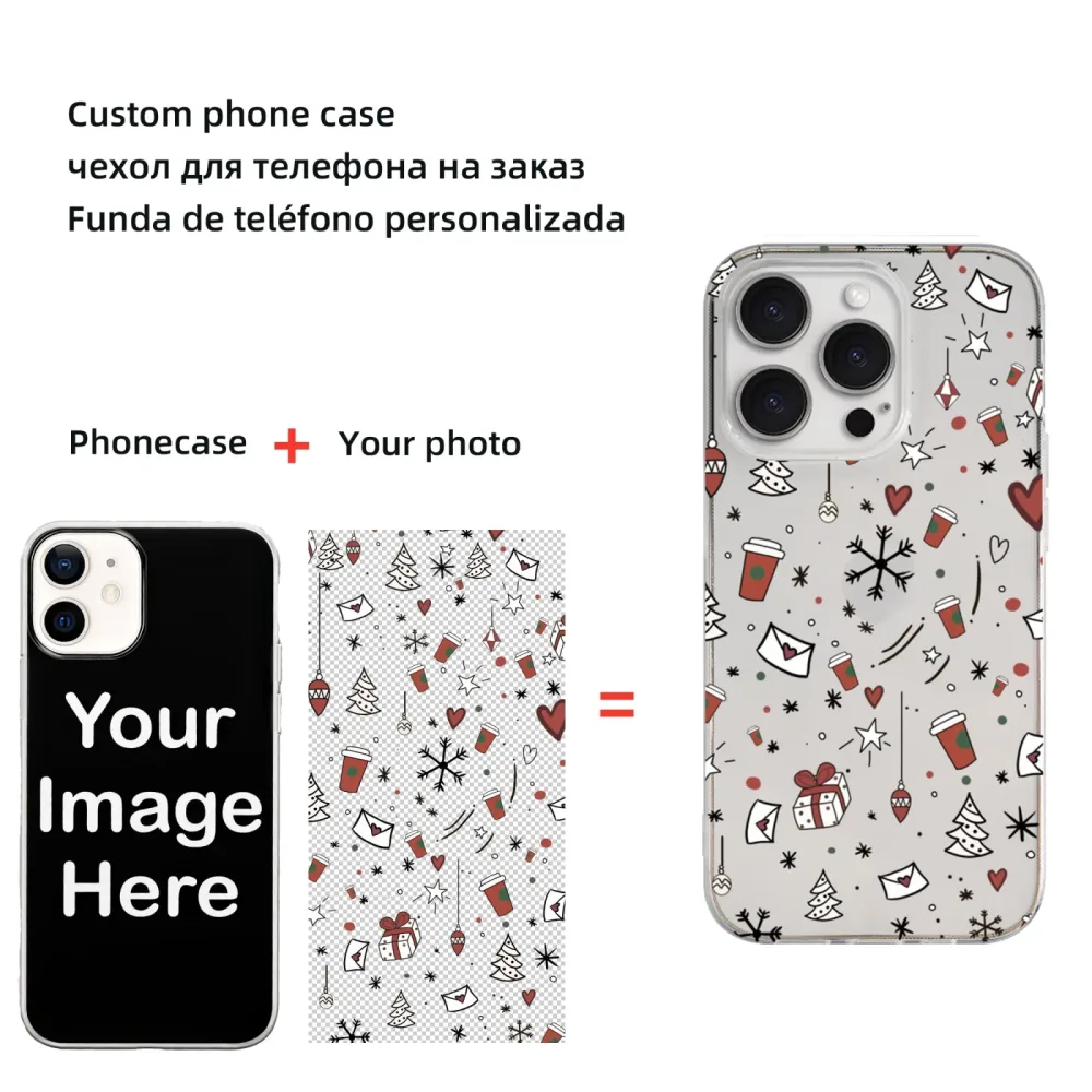 Maßgefertigte Transparente Weiche Handyhülle für Samsung S21 22 23 24 Plus Ultra A30 A50 A70 Weiche Hülle Personalisiertes Design DIY Foto