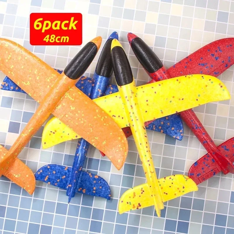 48 cm Big Hand Launch Throwing Foam Palne EPP Flugzeugmodell Segelflugzeug Flugzeugmodell Outdoor DIY Lernspielzeug für Kinder