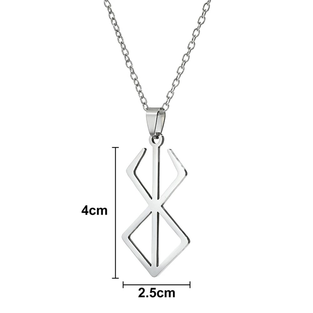 Edelstahl Schmuck Berserker Halskette Schwert Logo Anhänger Halsband Der verrückte Krieger der nordischen Wikinger Mythologie Männer Schmuck Geschenk