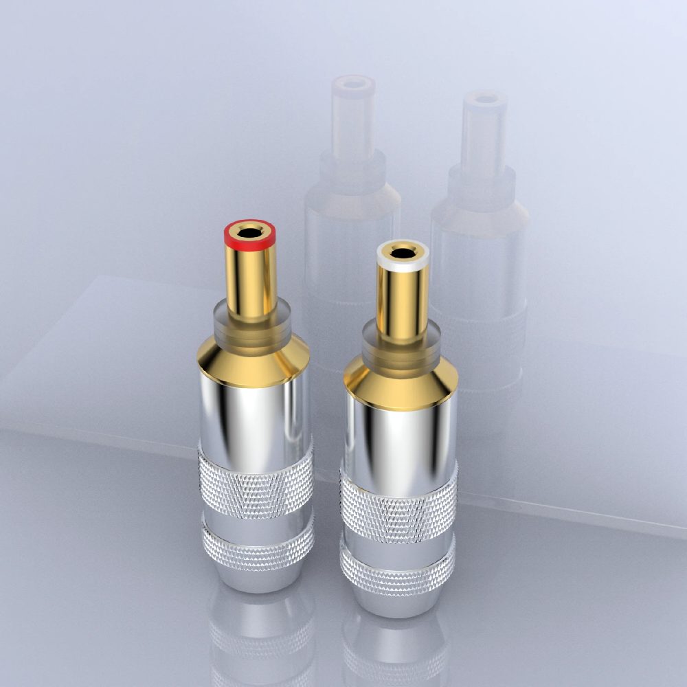 Audiocrast 24K vergoldeter DC-Netzstecker für Hi-End-HIFI DC2.5 DC2.1-Stecker in Audioqualität