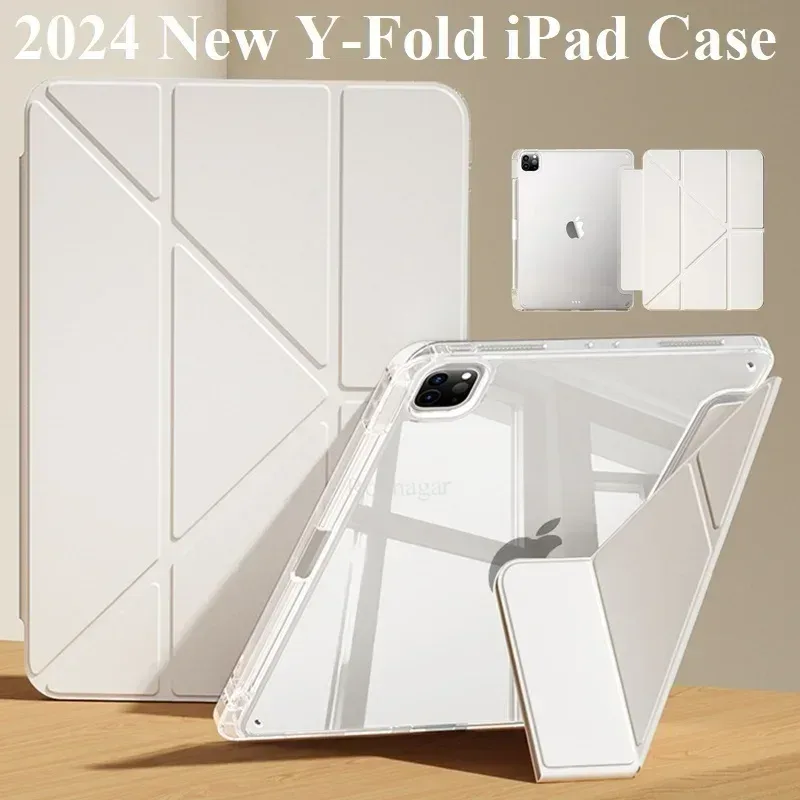 Y-Fold Magnetische Hülle für iPad A19 2026 A16 2025 Air5 4 Air11 13 M4 M3 M2 M5 Pro11 13 12.9 10. Gen 9. Gen 8. Gen 6./5. Gen 10.9 10.5 10.2 9.7