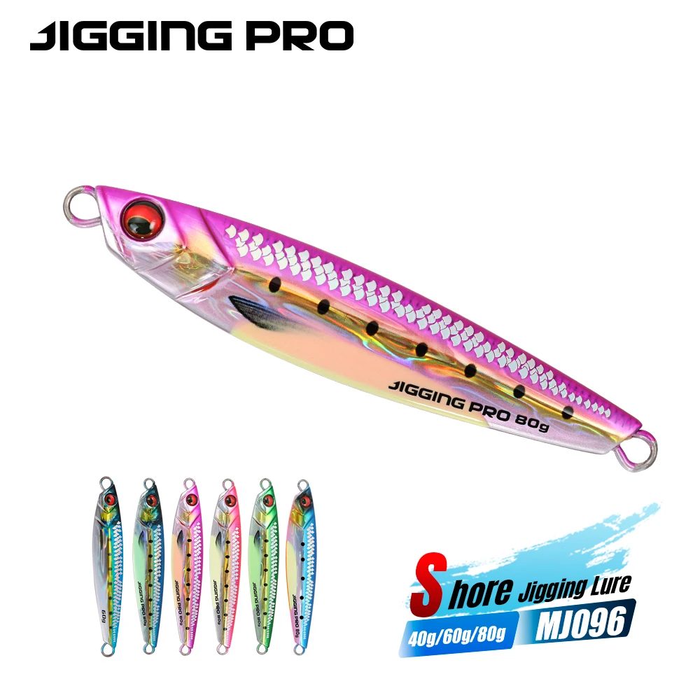 JIGGING PRO 40g 60g 80g Ufer-Jigging-Köder 3D-Druck Echte Maßstäbe Weitwurf-Metall-Jigs Angelköder