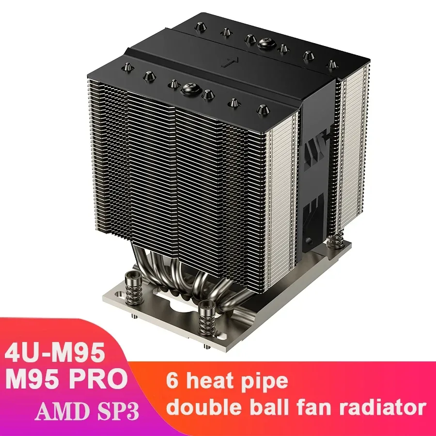 COOLSERVER SP3 M95 4U Server-Kühler 6 Heatpipes Hochleistungs-Luftkühlung für AMD SP3