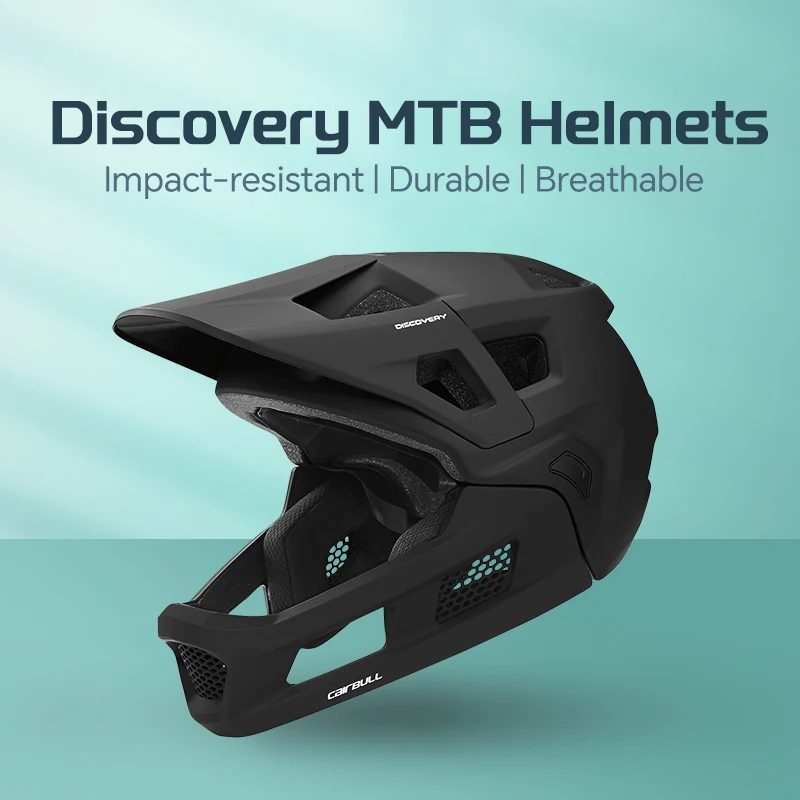 CAIRBULL Herren MTB Fahrradhelm Full Face 54?61 cm Unisex Fahrradhelme für Downhill Off-Road XC Atmungsaktive Fahrradausrüstung