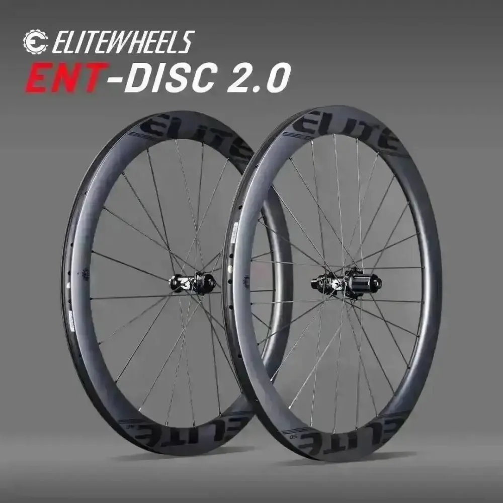 ELITEWHEELS Carbon-Laufräder ENT 2.0 Scheibenbremse 700c Carbon-Felge Center Lock Rennrad-Laufradsatz UCI-Qualität Rennrad-Laufradsatz
