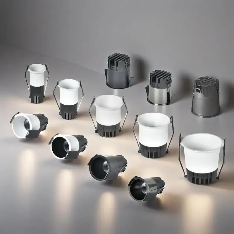 Eingebetteter COB-Spotlight mit schmalem Rand, blendfreier LED-Downlight, 3 W, 10 W, 18 W, dimmbare Deckenleuchte, Aluminium, AC85-265V, Innenbeleuchtung