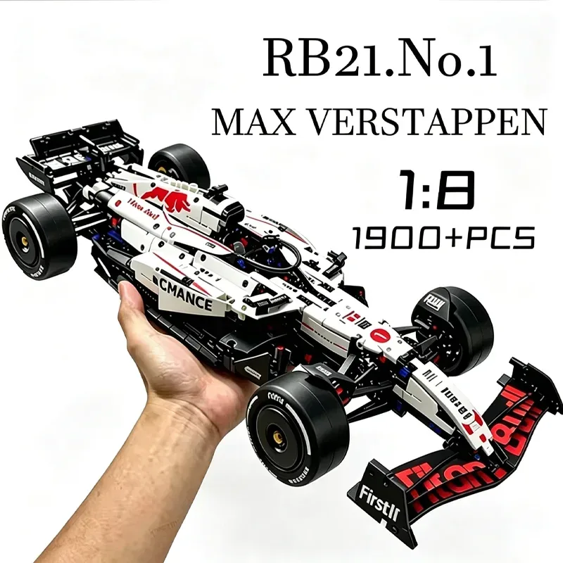NEUER MK6025 Technical Classic Performance 1900+ Teile RB21 Weißer Sportwagen Baustein-Set MOC DIY Montagemodell Jungen Spielzeug Geschenk