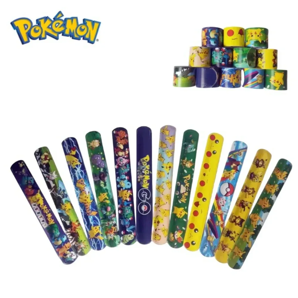 Pokemon Niedliches Pikachu-Armband, Armbänder, eine Vielzahl von Anime-Puppenfiguren, Kinder, Pat-Kreis, Lernspielzeug, Geburtstagsgeschenk