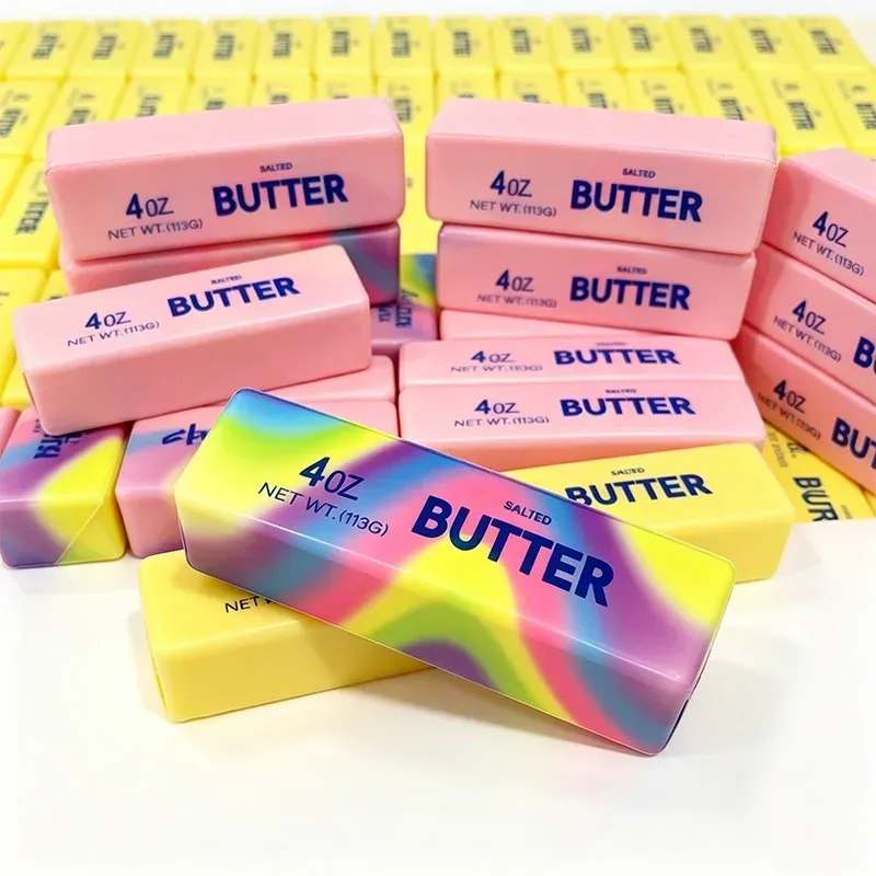Butter-Stick Squishy Fidget-Spielzeug Weicher Klebriger Butter-Stick Formbarer Langsam Zurückfedernder Quetsch-Stressball Anti-Stress Sensorisches Spielzeug Geschenk