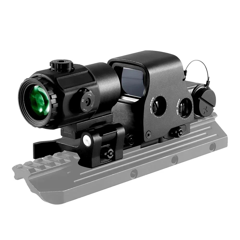 Taktische Airsoft G43 3X Lupe 558 553 EXPS3 Red Dot Combo Scope Optics QD Mount Fit 20 MM Schienenmontage