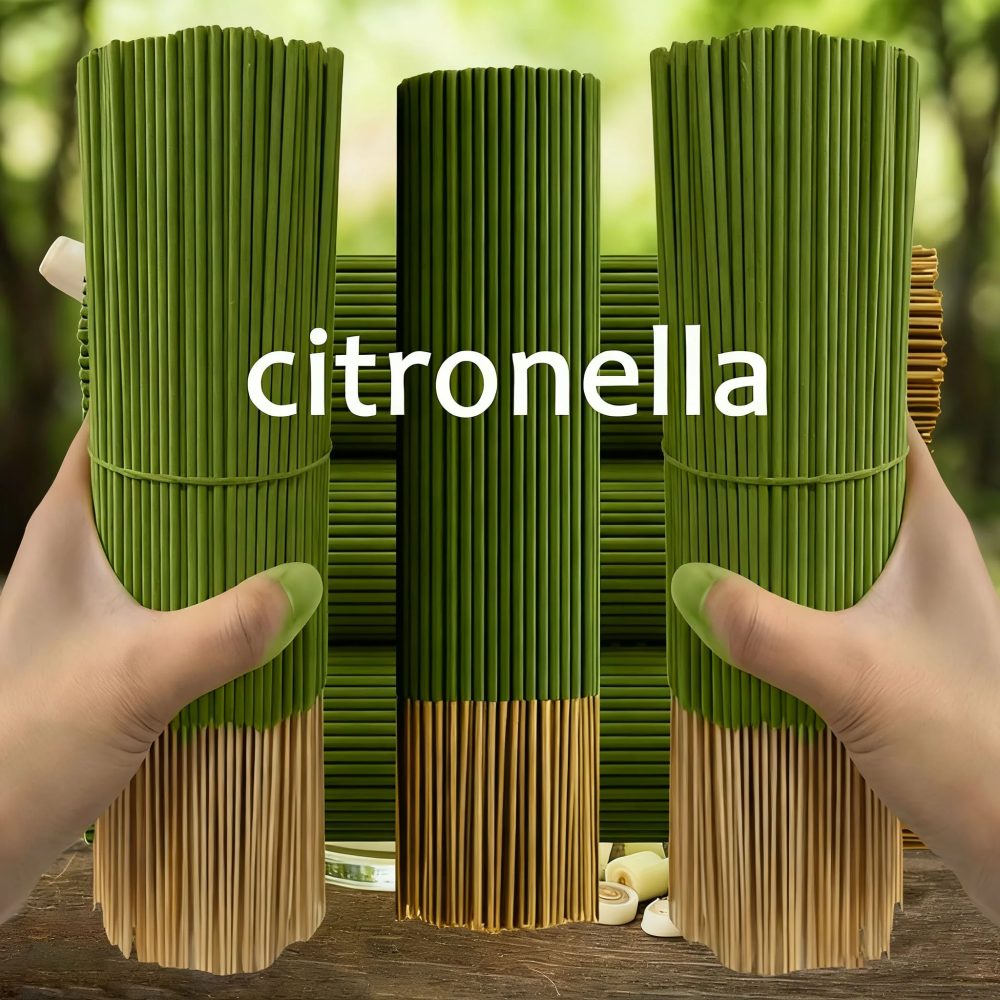 Zitronengras-Sticks, der die Brennzeit verlängert, Vier-Jahreszeiten-Duft aus künstlichem Holz, geeignet für Zuhause, Camping, Garten, Pool und Outdoor-Aktivitäten ? Feng Shui, um die Luft zu