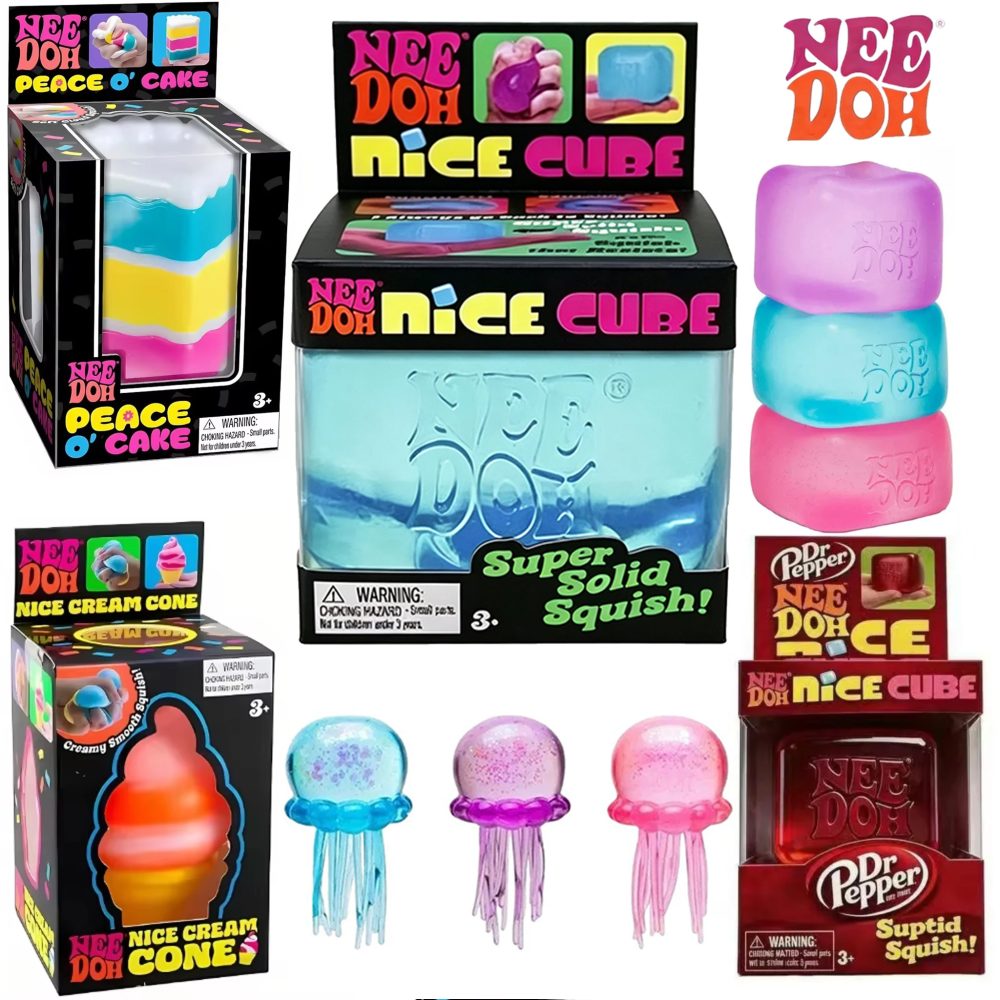 2026! Squishy Schylling Needoh Nice Cube Sensorisches Spielzeug Anti-Stress Stressabbau Puzzle Druckentlastung Souvenir für Kinder ???