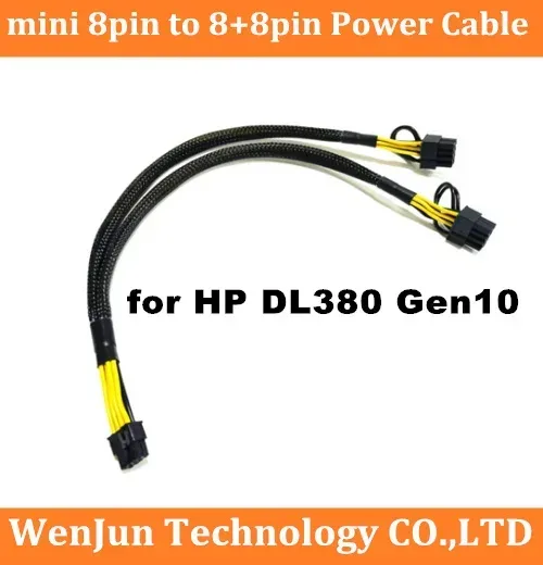 Hochwertiges PSU-Mini-8-Pin auf 8-Pin + 8-Pin-PCI-E-GPU-Grafikkarten-Stromkabel mit Ärmeln für HP DL380 DL388 Gen10 und GPU-Grafikkarte