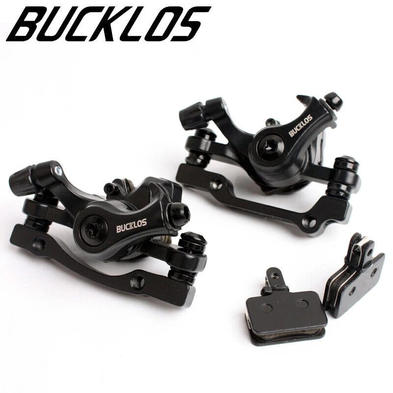 BUCKLOS Fahrrad-Scheibenbremssattel, 160 mm, vorne/hinten, Linie ziehend, Scheibenbremse, Aluminiumlegierung, mechanische Bremsen, Bremssättel, MTB-Teil