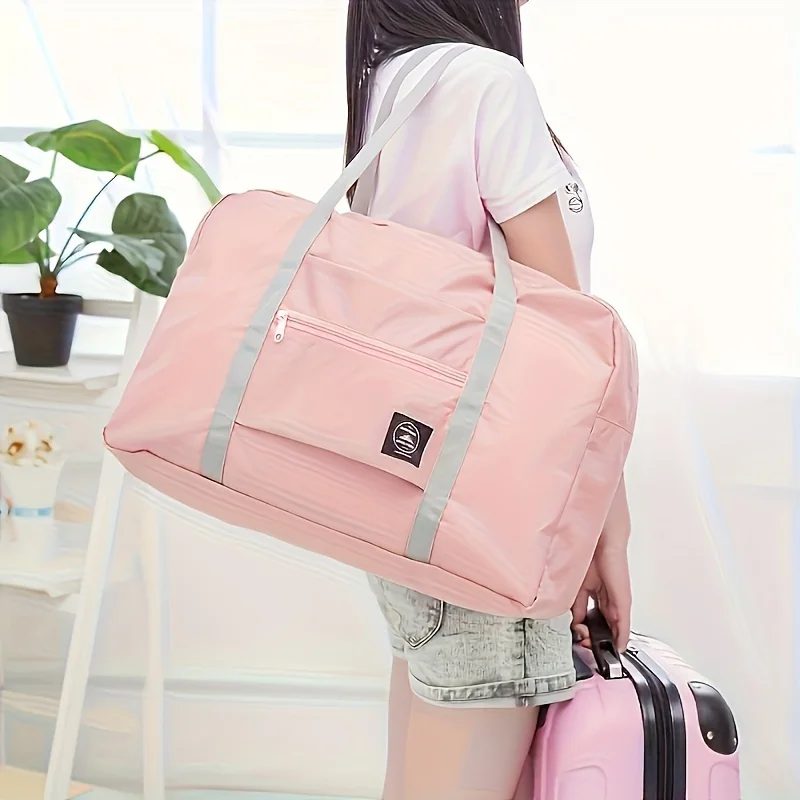 Faltbare Reisetasche für Flugzeuge, Handgepäcktasche für Damen und Mädchen, leicht, großes Fassungsvermögen, Sport, Wochenendausflug über Nacht