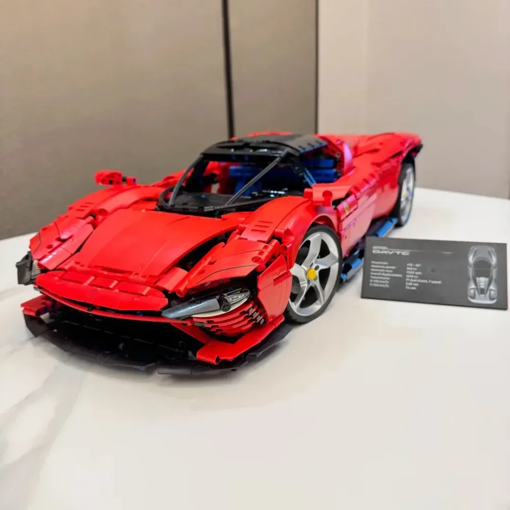 3778-teiliges MOC Technik 1:8 Roter SP3 Supersportwagen Baustein-Set Modell Sammlerstück Ausstellungsstück Montage-Spielzeug Geburtstagsgeschenke