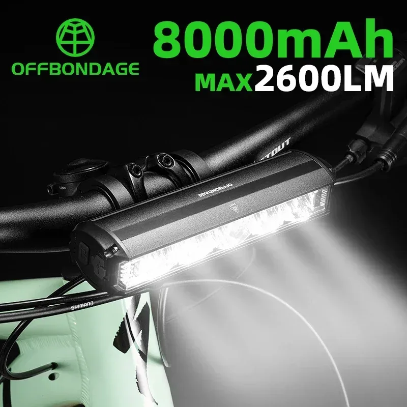 Offbondage Fahrrad Licht Front Fahrrad Licht wasserdichte Taschenlampe USB Aufladen MTB Rennrad Lampe Zubehör