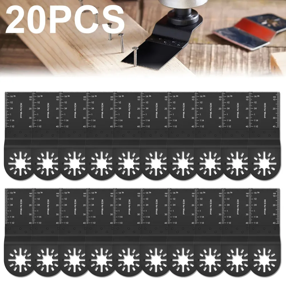 20/5 Stück Multi-Tool-Klingen, oszillierende Sägeblätter, Multifunktions-Sägeblätter, Renovator-Multifunktions-Schneidklingen für Holz, Kunststoff, Metall