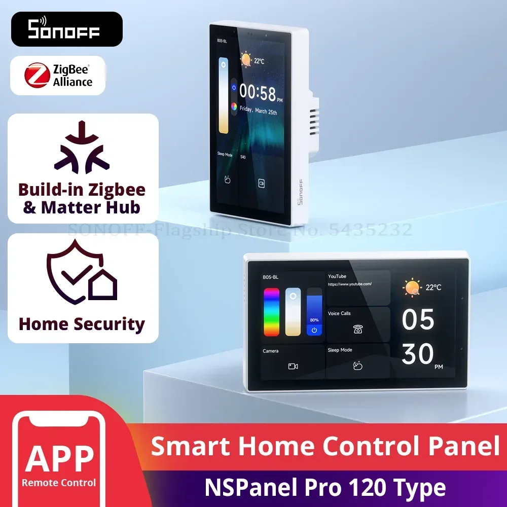 SONOFF NSPanel Pro 120 Typ Smart Home Control Panel Smart Thermostat Stromverbrauch DIY Schalter Modul Unterstützung Sonoff Geräte