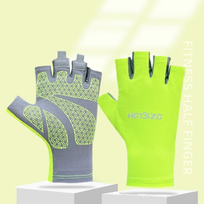 Sommer Radfahren Handschuhe Fingerlose Fitness Angeln Frauen Männer Frühling Gym Atmungsaktive Nicht-slip Yoga Elastische Sport Fahrrad Handschuhe