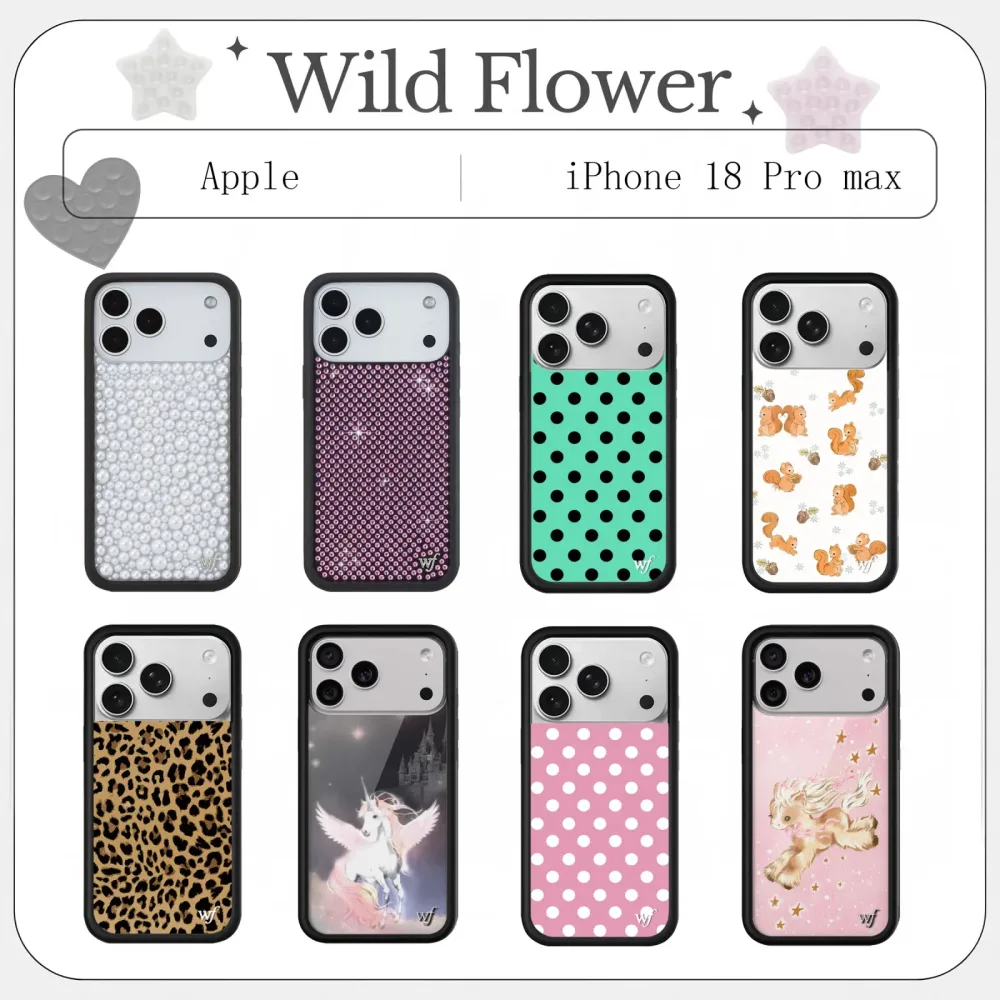 Neue Wildflower Squirrel Angel Ma Handyhülle für iPhone 18 Pro Max 12 13 14 15 16 Plus 17 Air 18pro 3D WF Stoßfeste Hülle