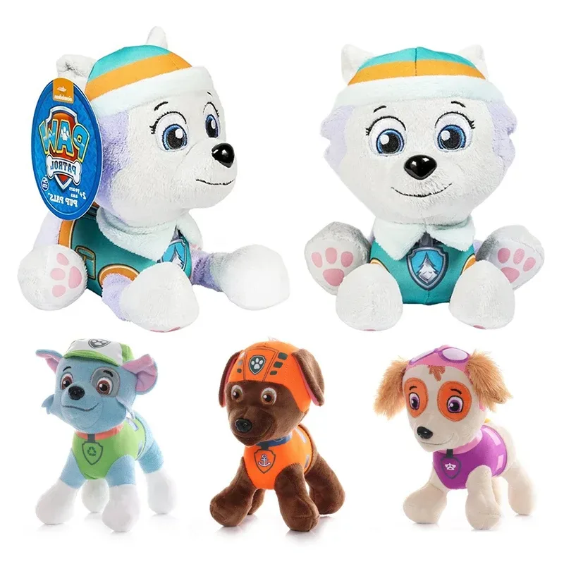 Paw Patrol Plüschtier Actionfigur Ryder Marshal Zuma Everest Cartoon Modell Zwei Haltungen Plüschtier Kindergeburtstag Party Gif