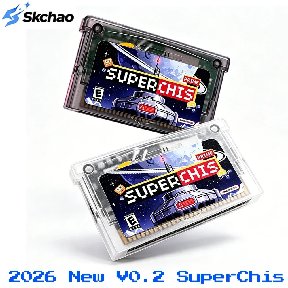 SuperChis Prime Spielmodul für GBA/GBA SP/NDS/GB Player Chiscart Spielkassette SDRAM NOR Flash SuperFW Unterstützte Spiel-Flashkarte