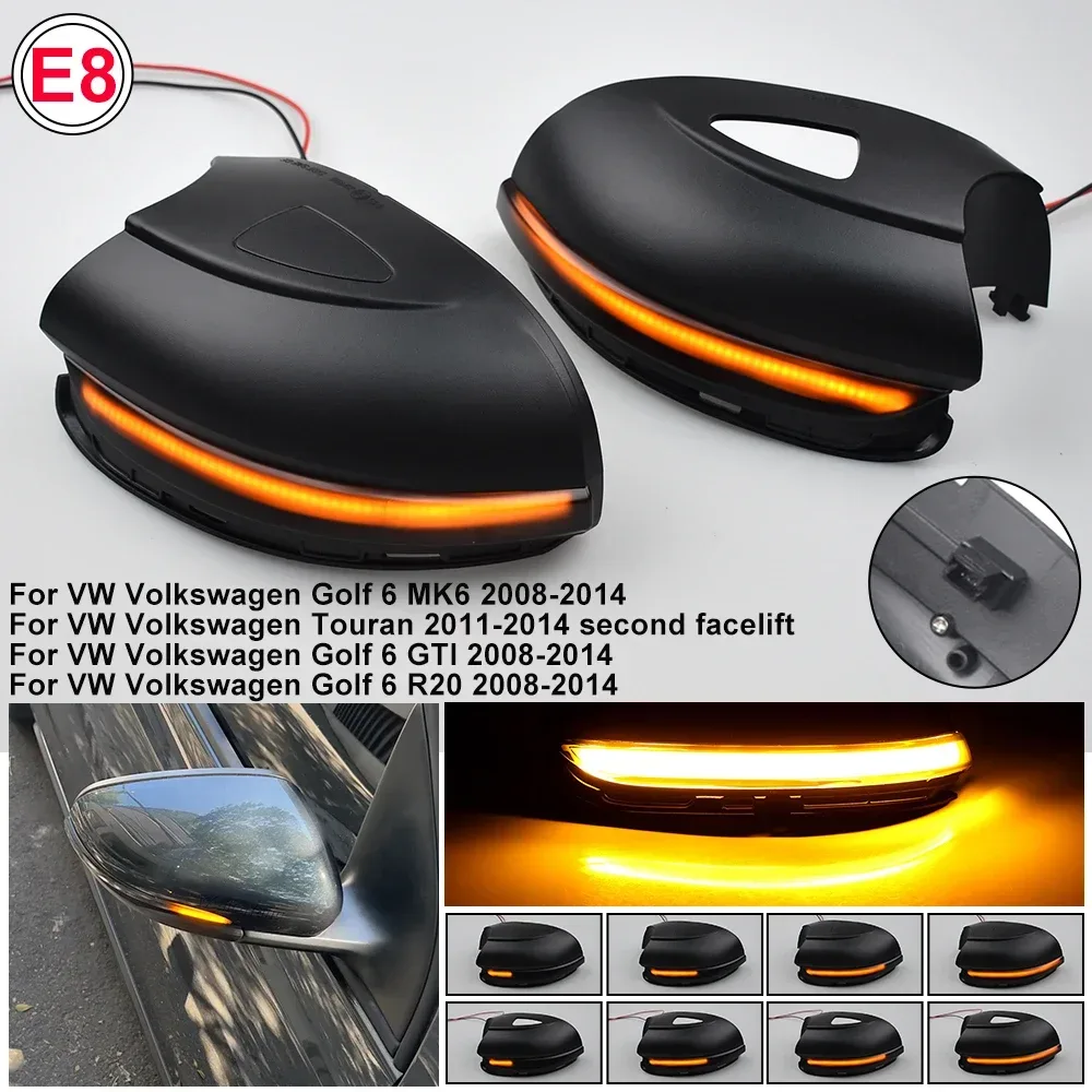 2 stücke Für Volkswagen VW Golf 6 MK6 GTI R32 08-14 2 Stücke Auto Dynamische LED Blinker Licht Rückspiegel Blinker Anzeige