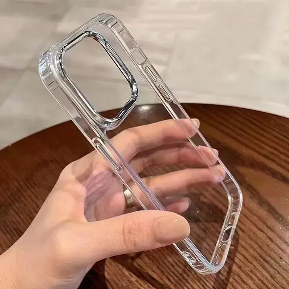 Luxuriöse Transparente Acryl-Handyhülle für iPhone 18 17 16 15 14 13 12 11 Pro Max XS XR 7 8 16 Plus Air HD Klare Hartschalen-Rückabdeckung