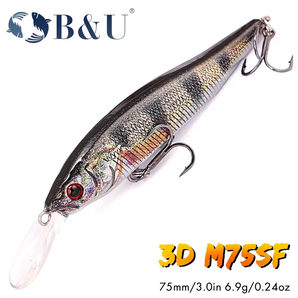 B&U Max 2,0 m langsam schwimmender Minnow-Angelköder Explorers SHAD Langwurf-Hartköder für Hechtbarsch Chub Jerkbait