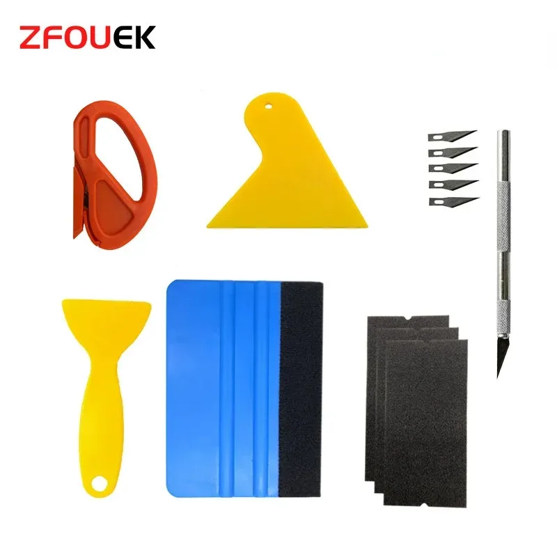 Auto Film Wrap Tool Kit Vinyl Spachtel Vinyl Schaber Cutter für Fahrzeug Fenster Tönung Auto Zubehör Verpackung Werkzeuge Rakel Set