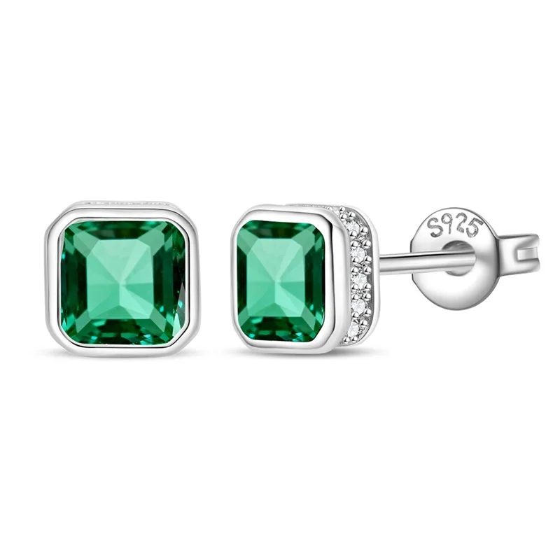 Neue 925 Sterling Silber Starlight Herren-Ohrringe Brillante Hochzeits- und Verlobungs-Stern-Ohrringe Schmuckgeschenk