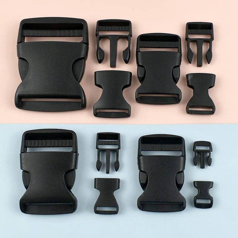 10-50mm Schwarze Schnellverschluss-Schnallen 10-50 Stück Verstellbare Kunststoff-Gurtschnallen für Rucksackriemen Gepäckgurte Verschluss-Einsatzverschluss