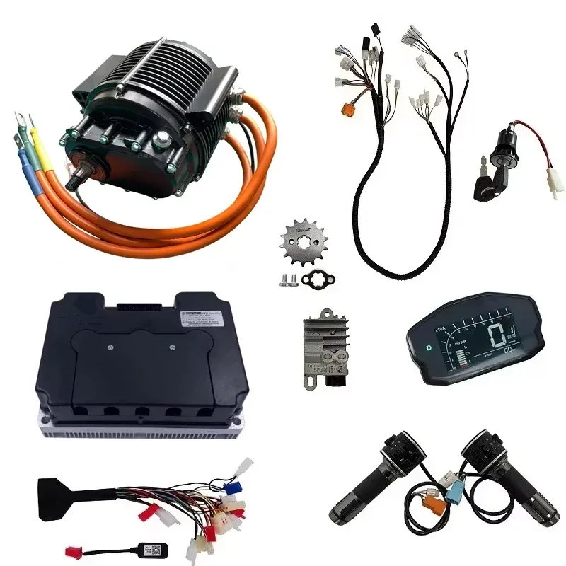 QS MOTOR 12000W Getriebemotor mit Hall-Sensor, Mittelmotor-Antriebsstrang, komplette Umrüstsätze für Elektromotorräder