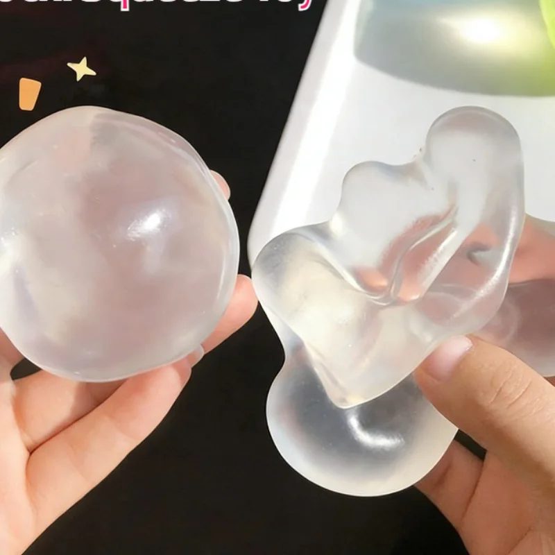 Transparenter Mochi Squishy Deko-Spielzeugstück mit langsam aufsteigender TPR-Textur, Kokosnussöl-Textur, superweich und komfortabel für Erwachsene