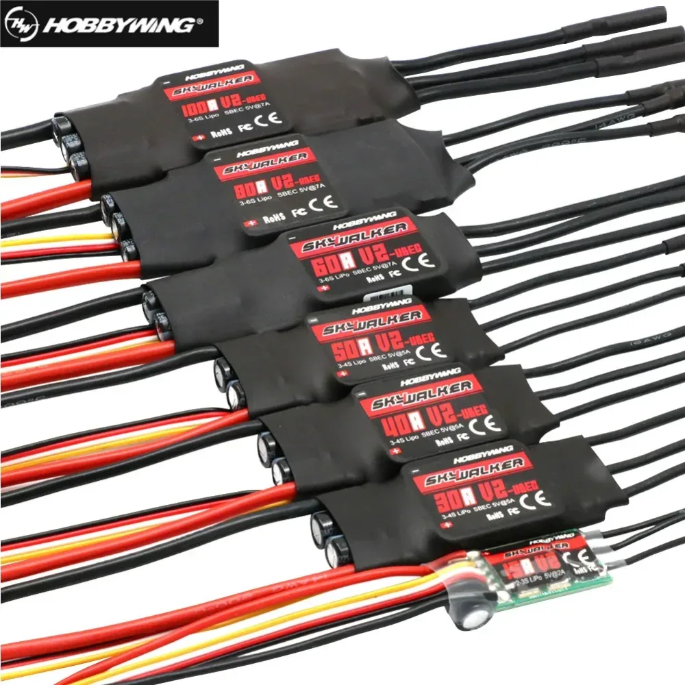 Hobbywing Skywalker 40A 50A 60A 80A 15A 20A 30A 100A 120A V2 130A160A ESC Geschwindigkeit Controller Mit UBEC Für RC Flugzeuge Hubschrauber