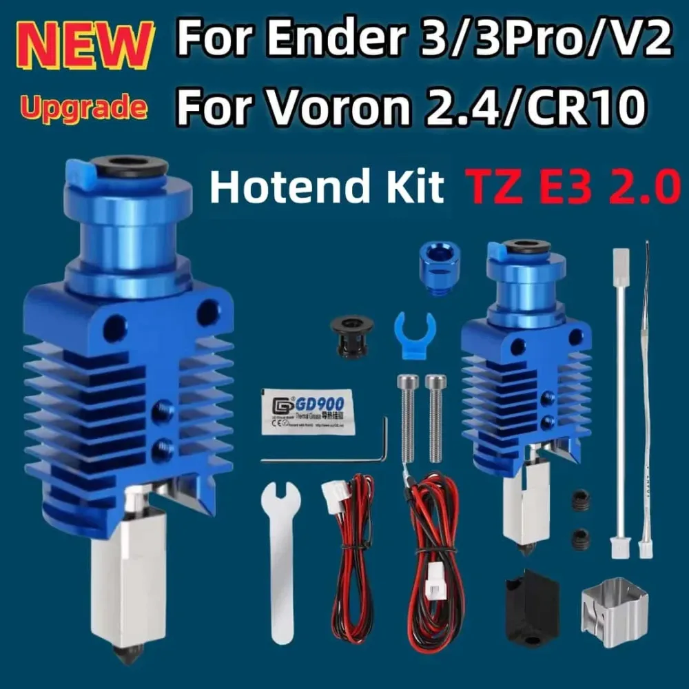 NEUES Upgrade TZ E3 2.0 Hotend Kit Hochgeschwindigkeits-Druckkopf für Ender 3/CR10/VORON 2.4 Hi-End-Extruder J-Kopf für Ender 3 V2 CR10