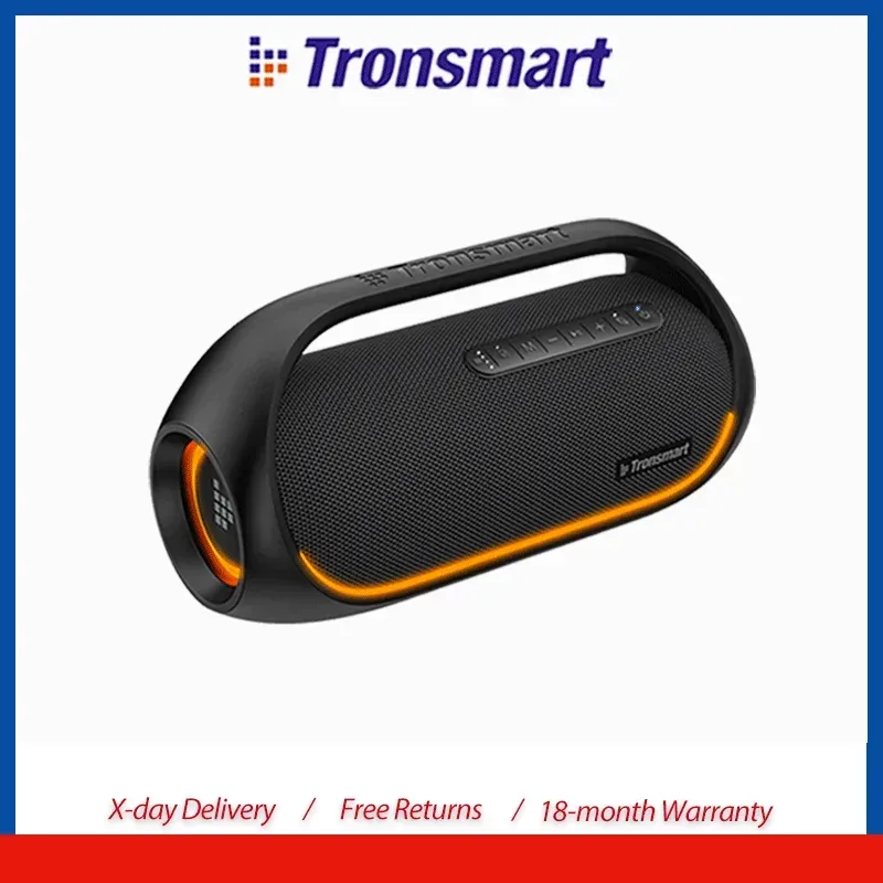 Tronsmart Bang Bluetooth-Lautsprecher 60W Outdoor-Partylautsprecher mit Hi-Res Audio, starkem Bass, App-Steuerung, tragbarem Griff