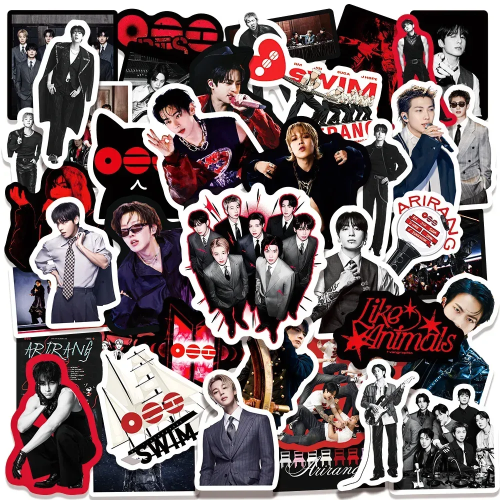 50 Stück Arirang Boygroup-Album Gemischte Koreanische Gruppen Handkonto Wasserfeste DIY-Aufkleber