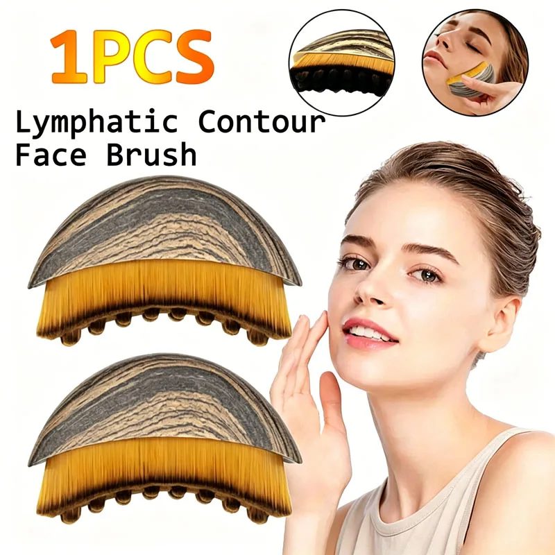 Lymphkontur-Gesichtsbürste, ergonomisch geformt, passend für das formvolle Entwässerungsmassagegerät für das Gesicht und die Haut. Präzise LBHL31