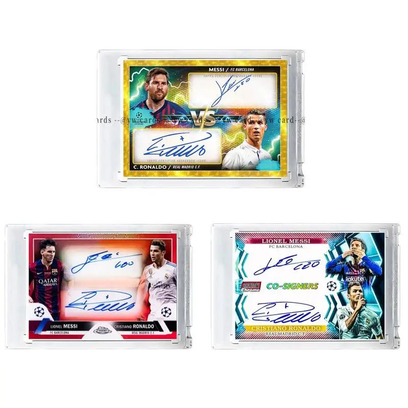 PANINI Bewertungskarten Cristiano Ronaldo Gold Block Signierte Fußballkarten Messi Mbappe Neymar Sammelbare Fußball-Geschenkkarten für Fans