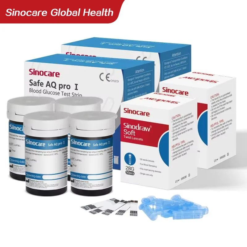 Sannuo Sinocare Blutzucker-Testreisen und Lanzetten für Safe AQ pro ? 50/100/200/300/400 Stück