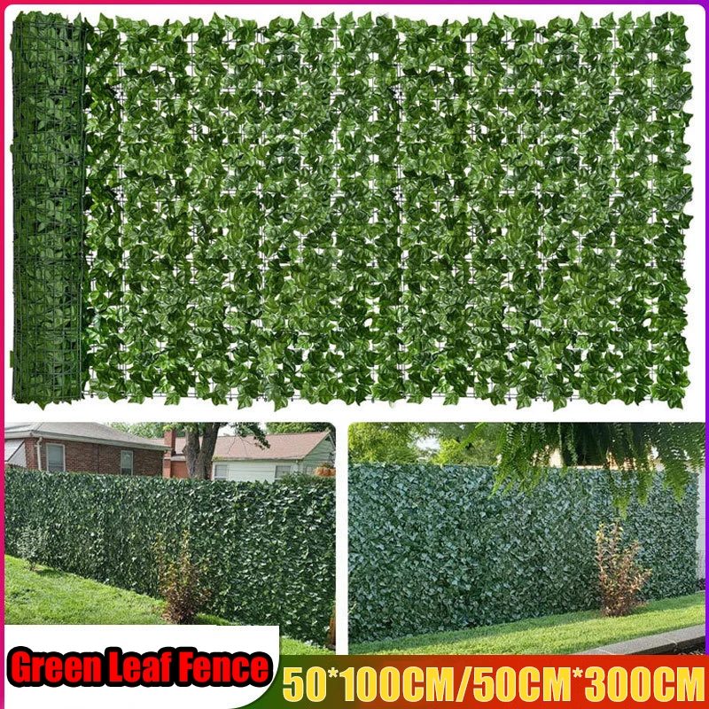 1M/3M Künstliche Grüne Blatt Zaun Panels Faux Privatsphäre Zaun Bildschirm Für Home Outdoor Garten Balkon Dekoration
