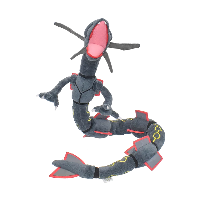 Glänzende Rayquaza-Plüschtiere, Stofftier-Spiel als Sammlergeschenk, weiche Plüschtiere, niedliche Cartoon-Figur, Schwarz, 30,5 cm