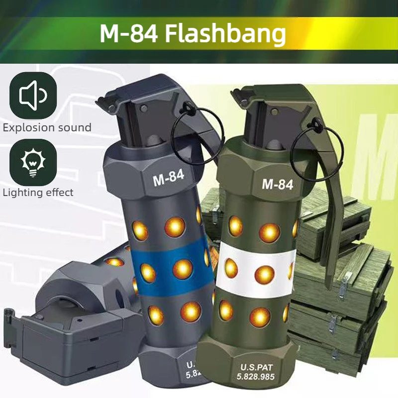 Outdoor-Campinglampe Taktische M84 Granaten-Dummy Überlebens-Stroboskop-LED-Lampen Imitationsmodell Cosplay-Requisiten Militärische Ausrüstung