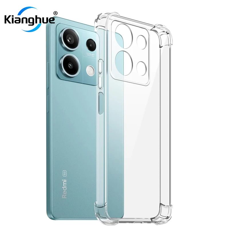 Stoßfeste Silikonhülle für Xiaomi Redmi Note 13 12 12S 12T 11 11T 11S 10 10S Pro Plus Pro+ 4G 5G Klare, weiche, ultradünne Schale
