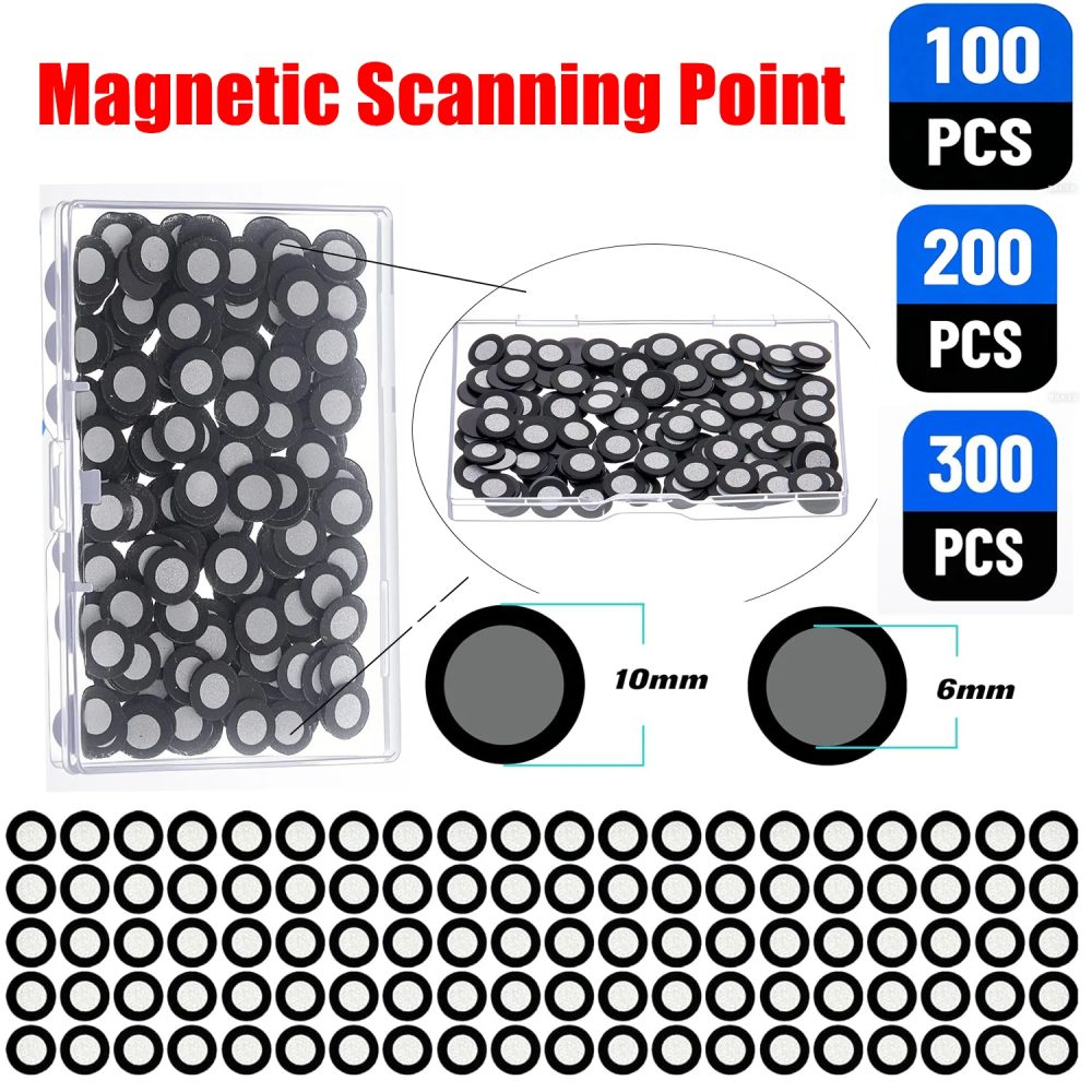 3D Magnetischer Tracking-Punkt, Diffus-Reflexions-Referenzmarkierung für 3D-Scanner, 6,0mm Innen 10mm Außen Positionierungsziel