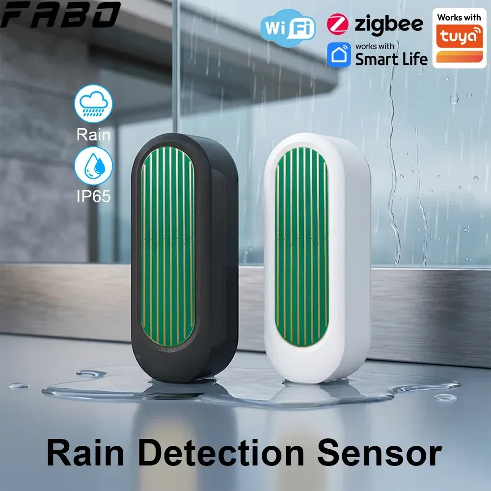 Neuer Tuya WiFi/Zigbee Regensensor IP65 Wasserdichter Außen-Niederschlagsmonitor Echtzeit-Regentropfen-Sensor mit APP-Push-Benachrichtigung